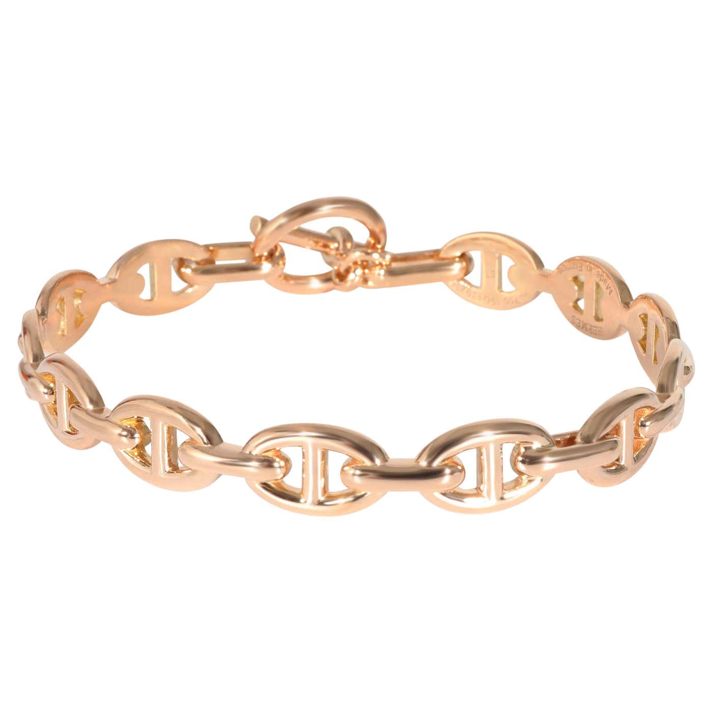 Hermès Chaîne d'Ancre Enchaînée Bracelet in 18k Rose Gold For Sale at ...