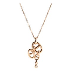 Hermes Chaine d'Ancre Enchainee Pendant Necklace Bracelet 18K Rose Gold