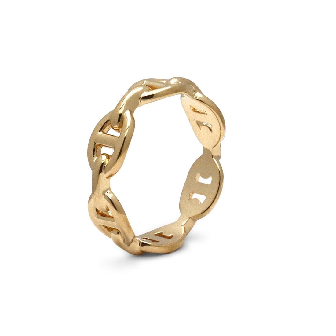 hermes chaine d'ancre ring gold
