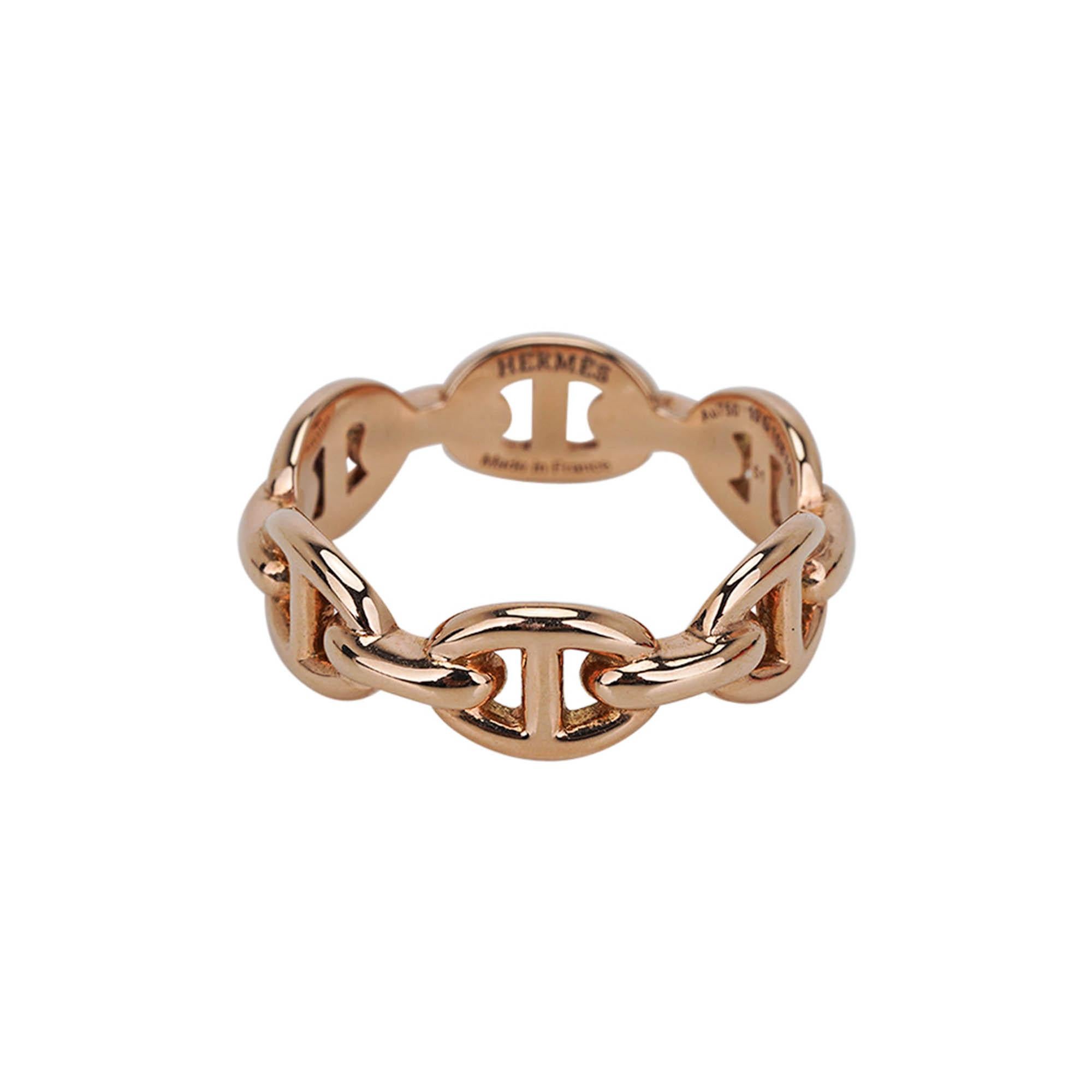 hermes chaine d'ancre ring