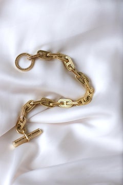 Hermès Chaîne d'Ancre Gold Bracelet By Georges Lenfant