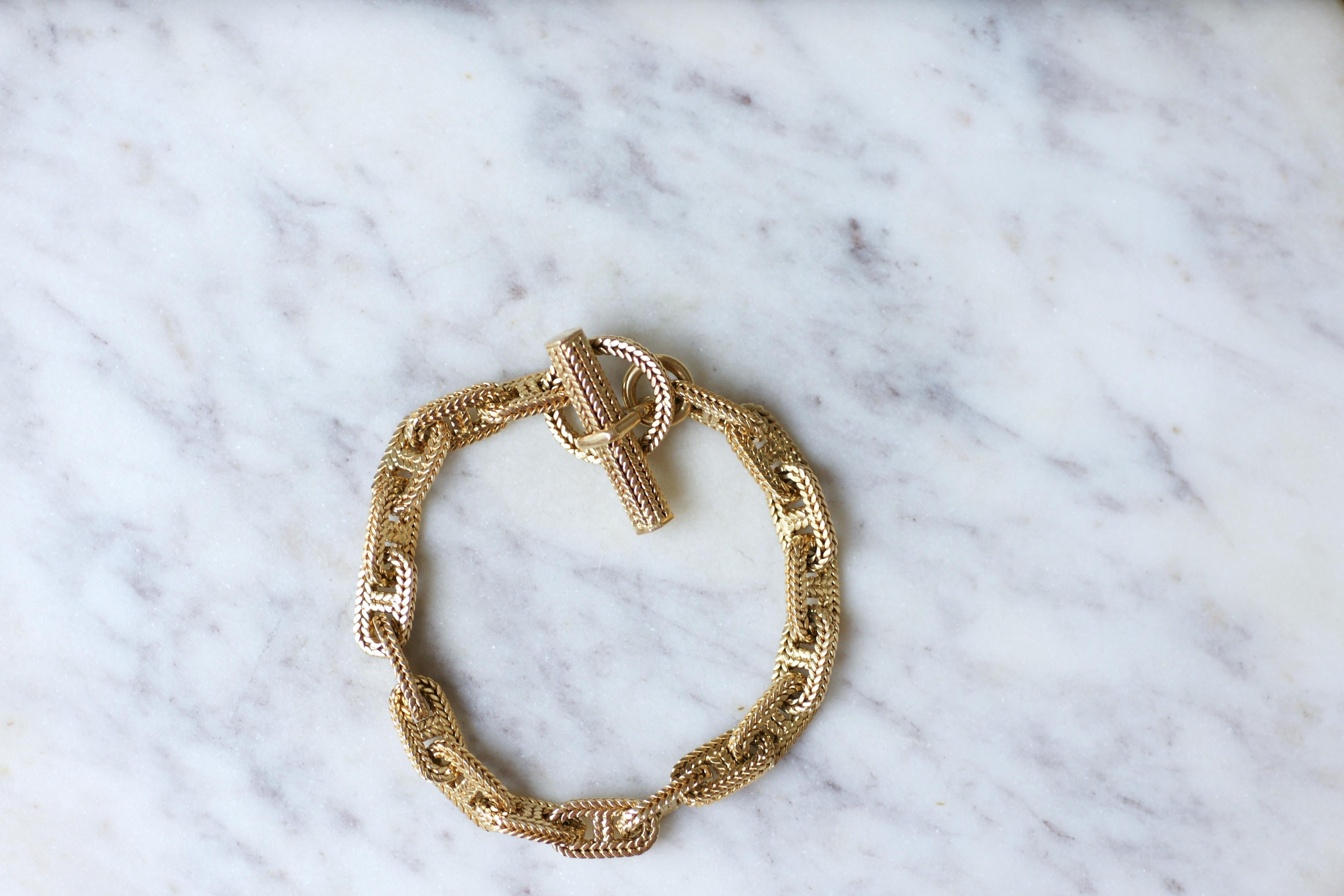 Hermès Chaîne d'Ancre Gold Bracelet By Georges Lenfant For Sale 1