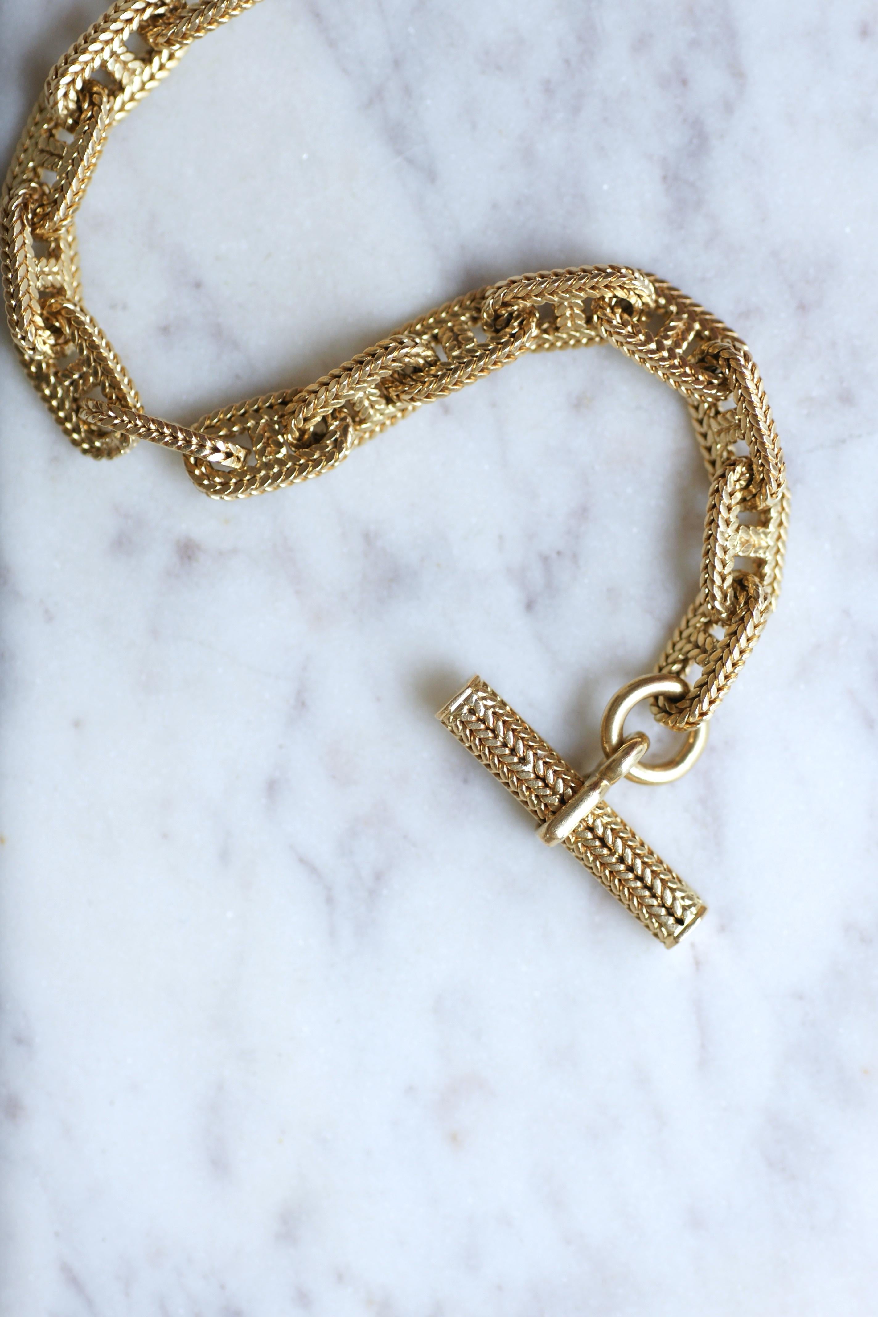 Hermès Chaîne d'Ancre Gold Bracelet By Georges Lenfant For Sale 2