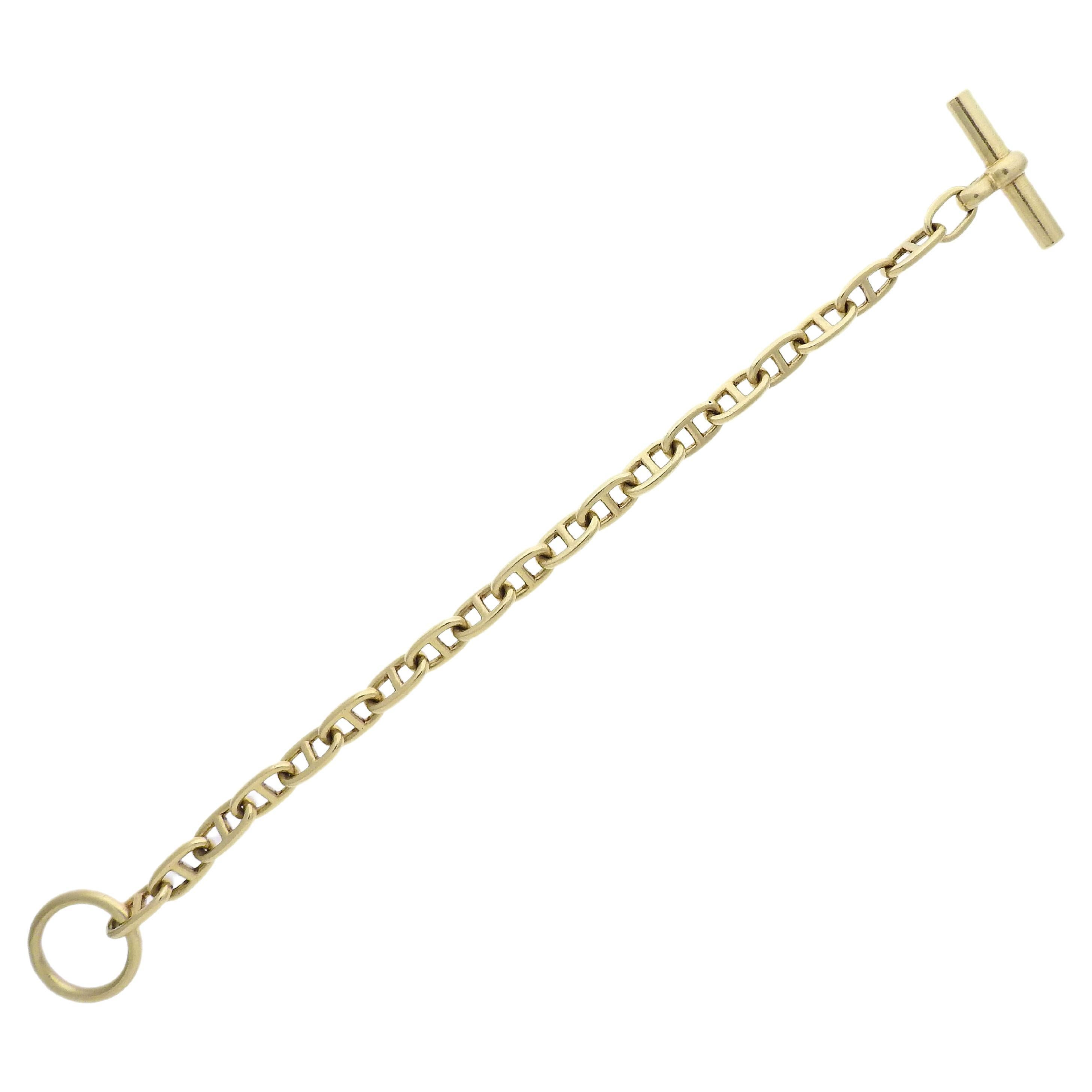 Hermes Chaine D'Ancre Gold Bracelet