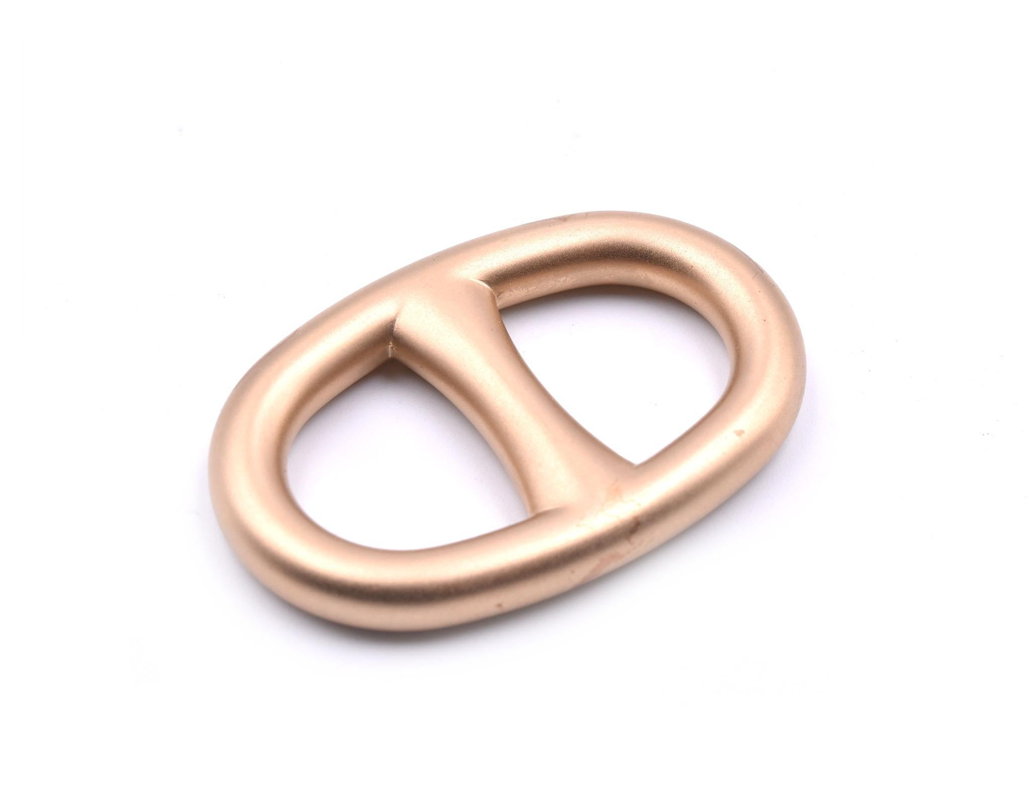 Hermes Chaine D’Ancre Gold Tone Scarf Ring In Excellent Condition In Scottsdale, AZ