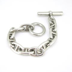 Hermès Chaine d’Ancre Large Model Silver Chain Link Bracelet