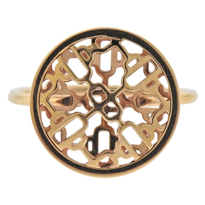 Hermes Chaine d'Ancre Passerelle Gold Ring