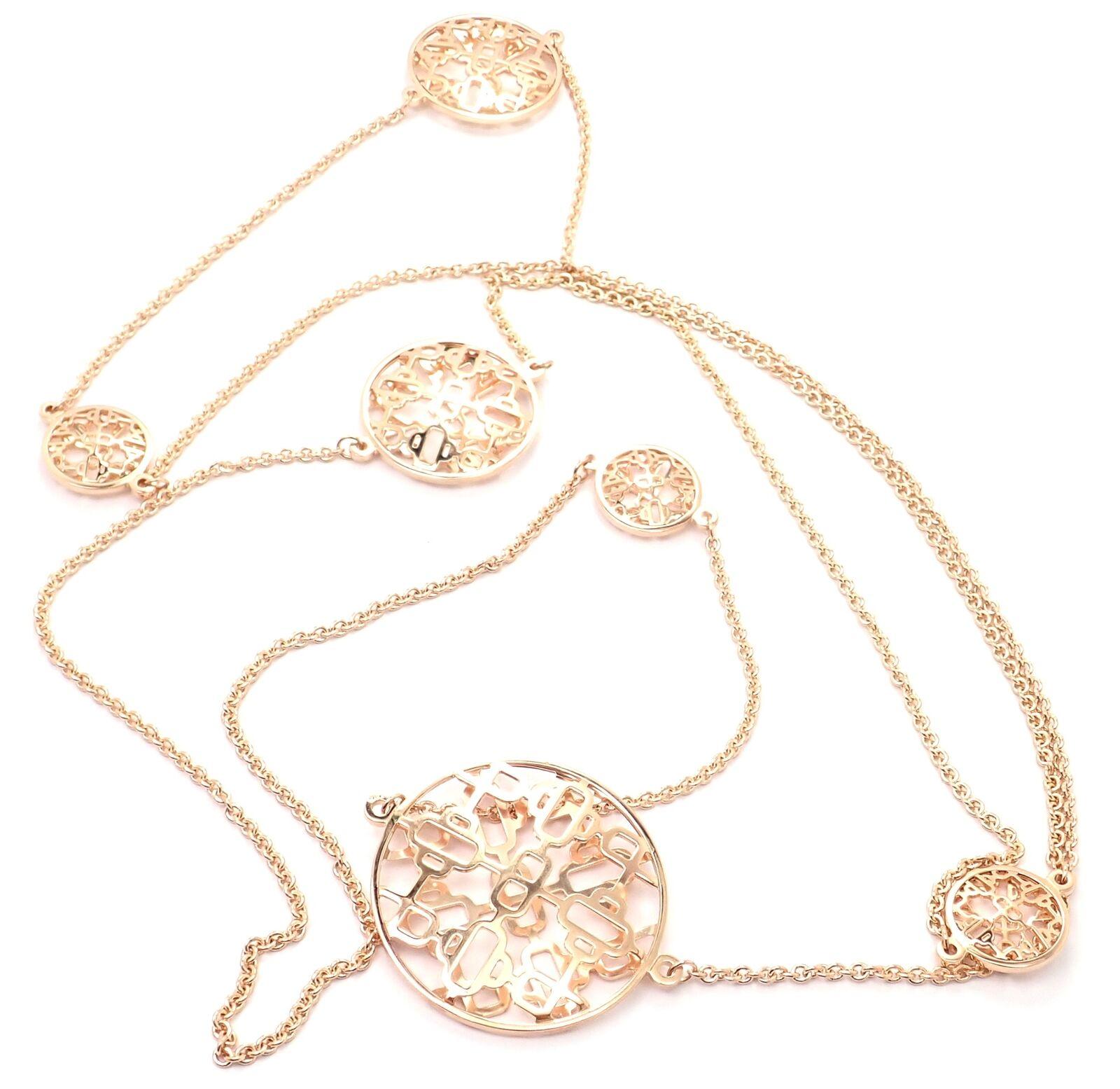 Hermes Chaine d'Ancre Passerelle Rose Gold Long Necklace 2
