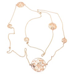 Vintage Hermes Chaine d'Ancre Passerelle Rose Gold Long Necklace