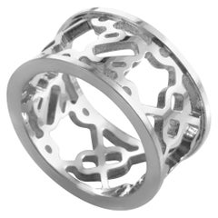 Hermès Chaîne d'Ancre Passerelle Women's Sterling Silver Cutout Band Ring