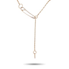 Hermès Chaine d'Ancre Punk 18K Rose Gold 3.40 ct Diamond Necklace