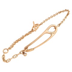 Hermès Chaine d'Ancre Punk 18K Rose Gold Diamant-Armband