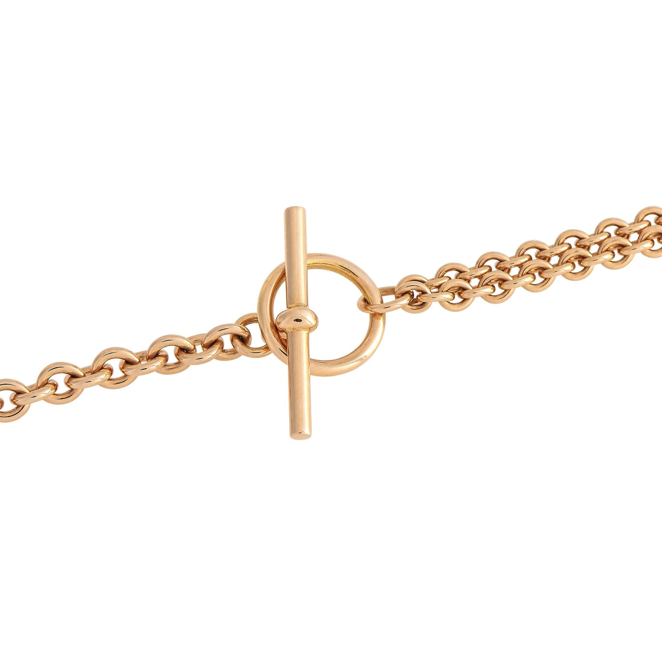 Hermès Chaine d'Ancre Punk - Collier en or rose 18 carats Excellent état à Southampton, PA