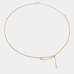 Hermès Chaine d'Ancre Punk Diamond 18k Rose Gold Large Model Necklace