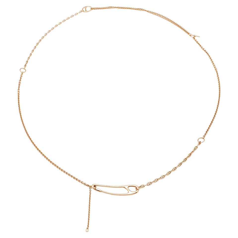 Hermès 18K Yellow Gold Chaine D'ancre Extra Large Link Chain Necklace ...