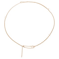 Hermès Chaine d'Ancre Punk Diamond 18k Rose Gold Large Model Necklace