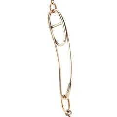 Hermès Chaine d'Ancre Punk Long Double Necklace Sterling Silver with 18k Rose