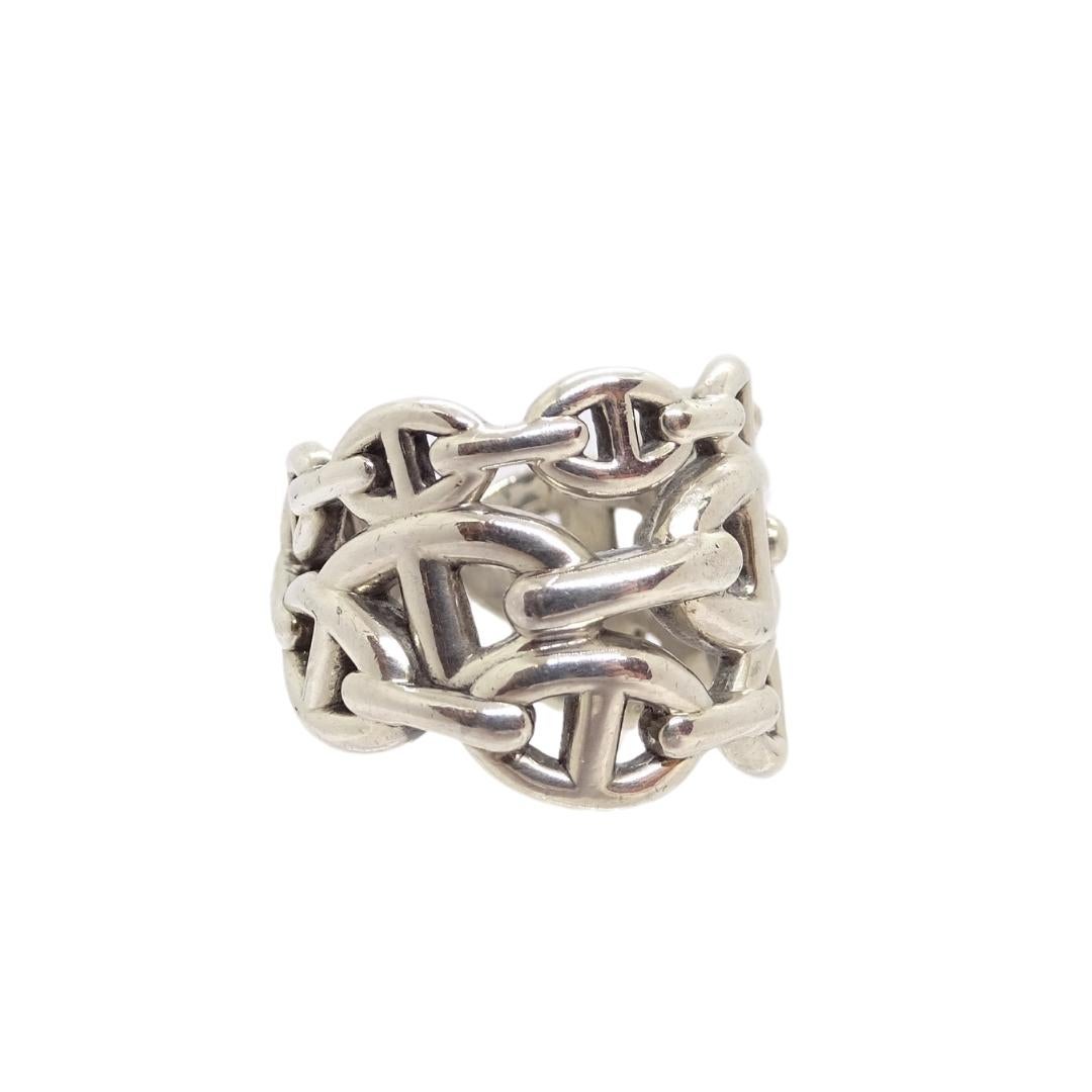 Artisan Hermes Chaîne d’Ancre ring, Hermès, 925 Silver