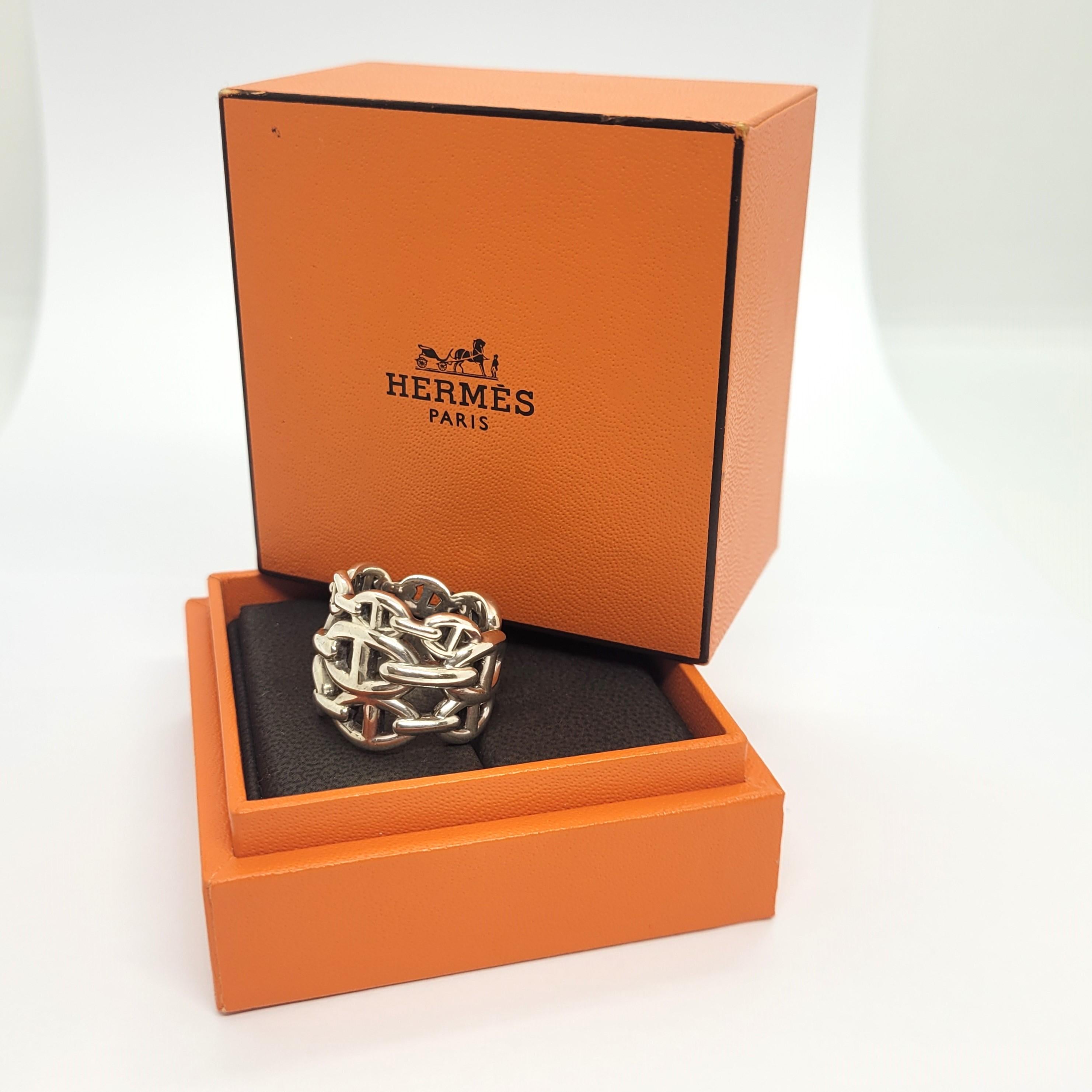 Hermes Chaîne d’Ancre ring, Hermès, 925 Silver 2
