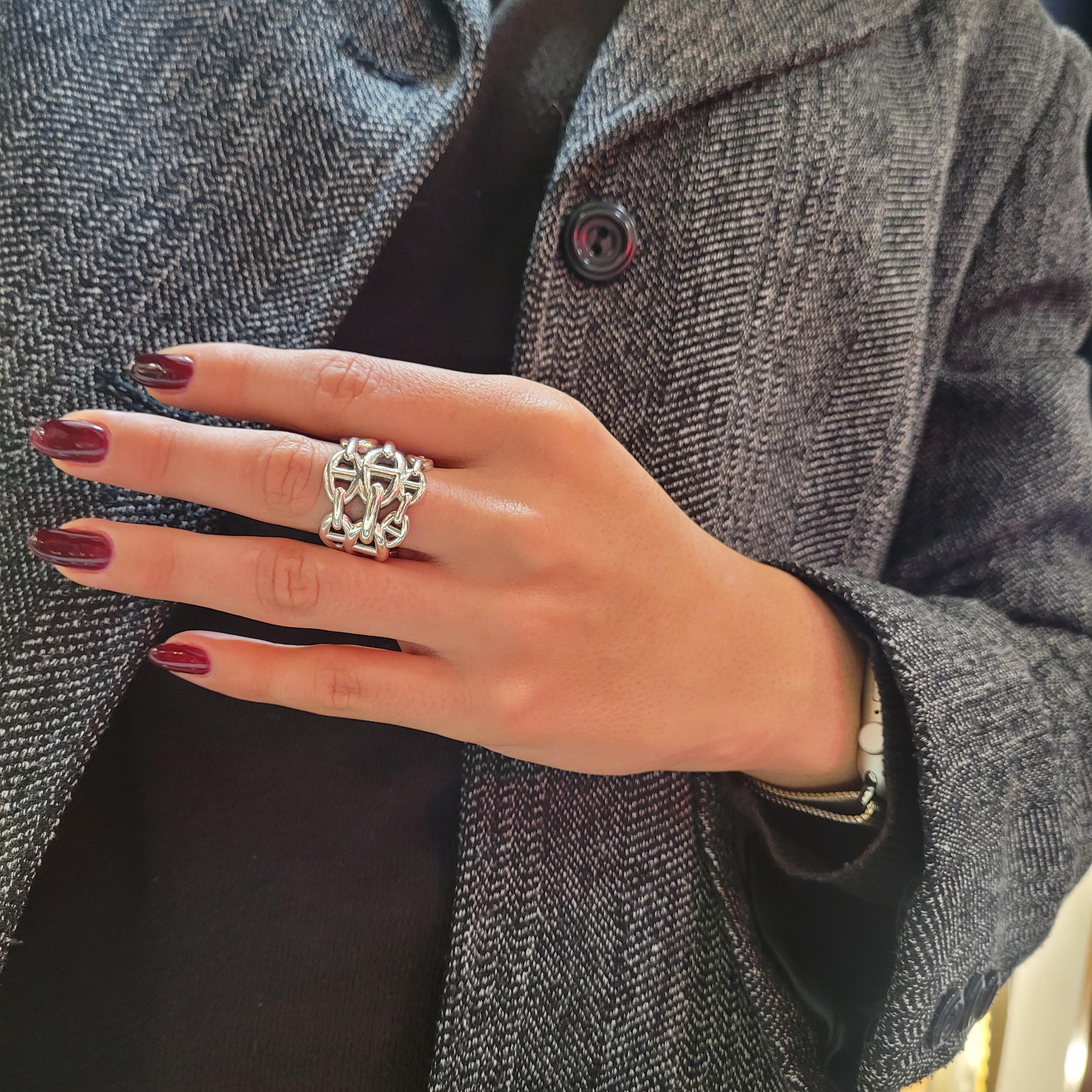 Hermes Chaîne d’Ancre ring, Hermès, 925 Silver 3