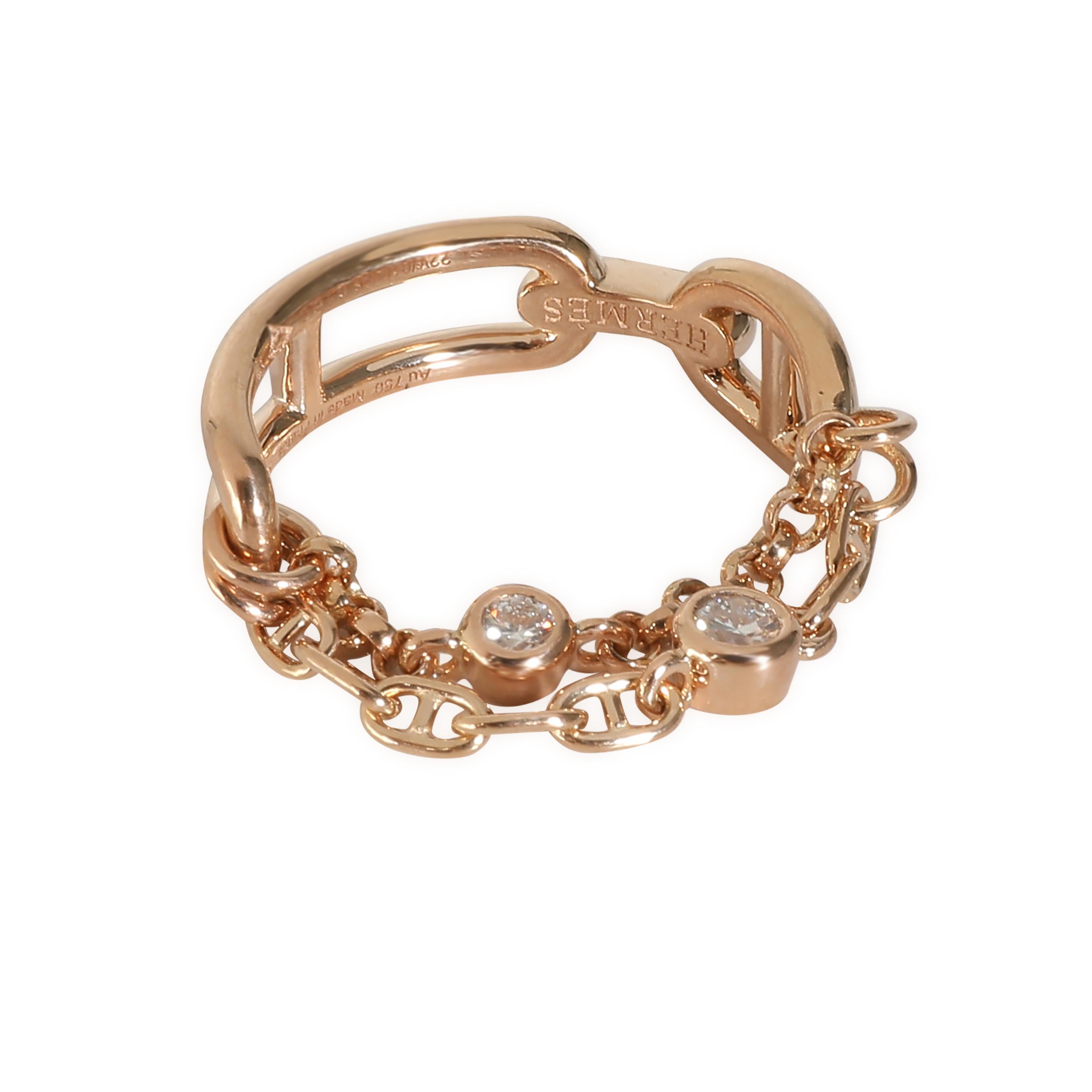 Hermès Chaine d'ancre Ring in 18K 18K Rose Gold 0.1 CTW

PRIMARY DETAILS
SKU: 139180
Listing Title: Hermès Chaine d'ancre Ring in 18K 18K Rose Gold 0.1 CTW
Condition Description: Retails for 4200 USD. In excellent condition. Ring size is 4.75. Comes