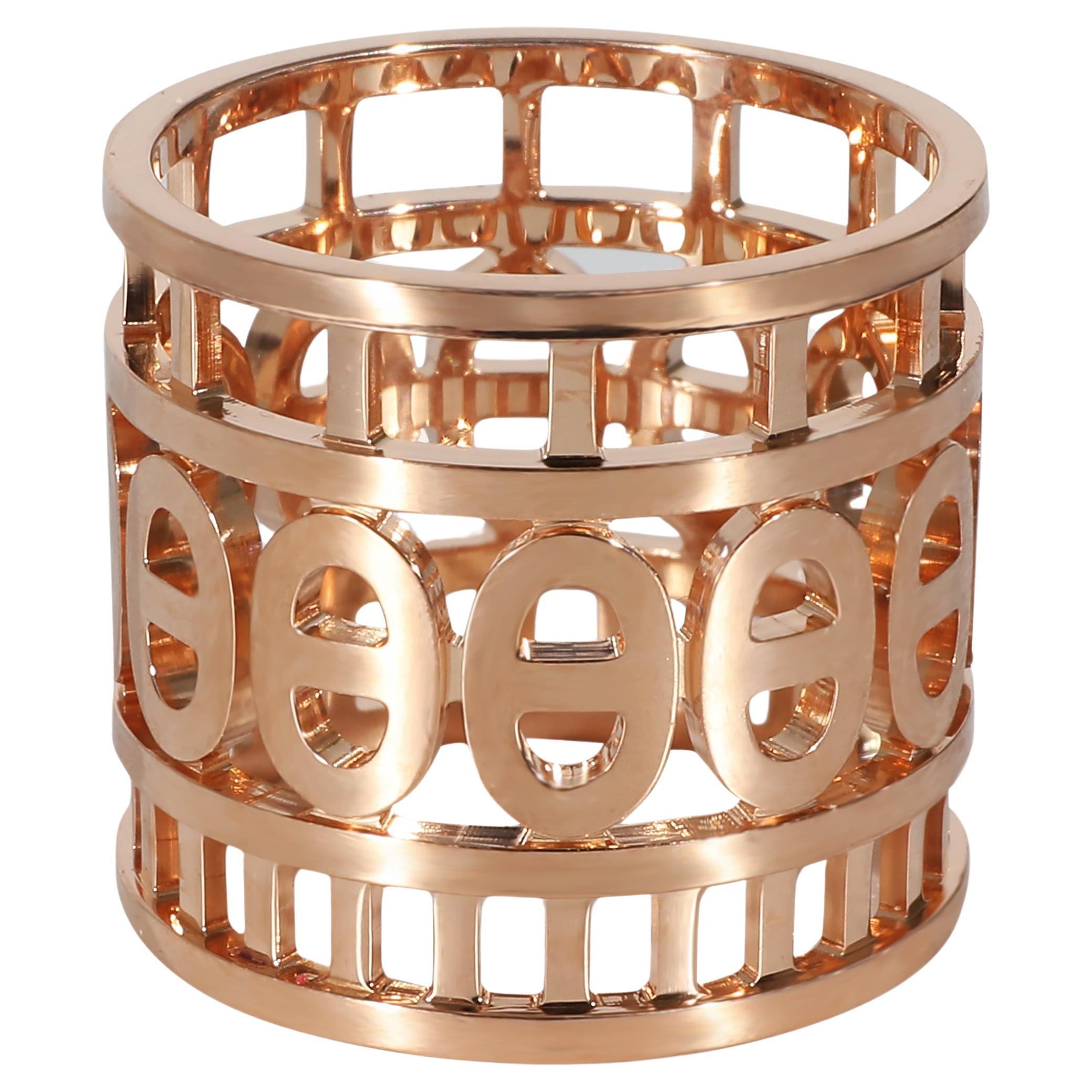 Bague Hermès Chaine D'Ancre en or rose 18 carats en vente