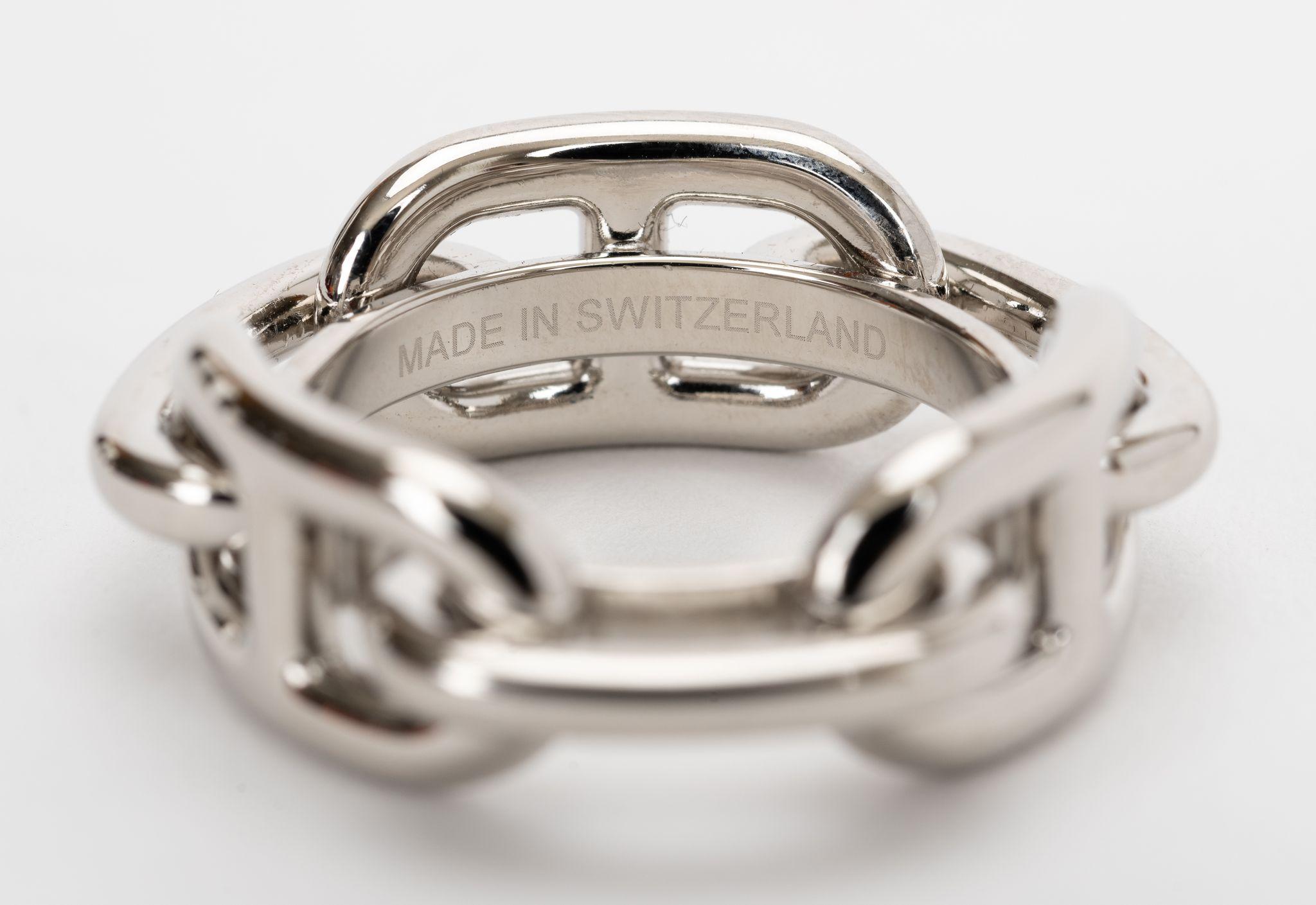 Grigio Anello sciarpa Hermès Chaine D'Ancre in vendita