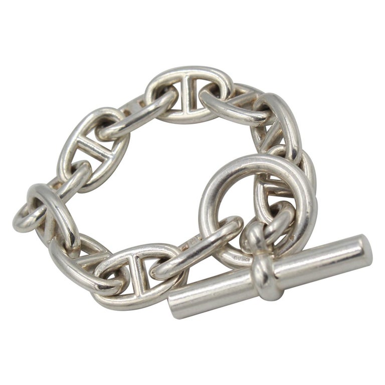 Hermès chaîne d'ancre silver bracelet – grand modèle at 1stDibs ...