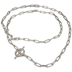 Hermès Chaine d'ancre silver necklace