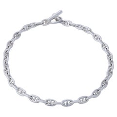 Hermès 'Chaîne d'ancre' Silver Necklace, Small Model