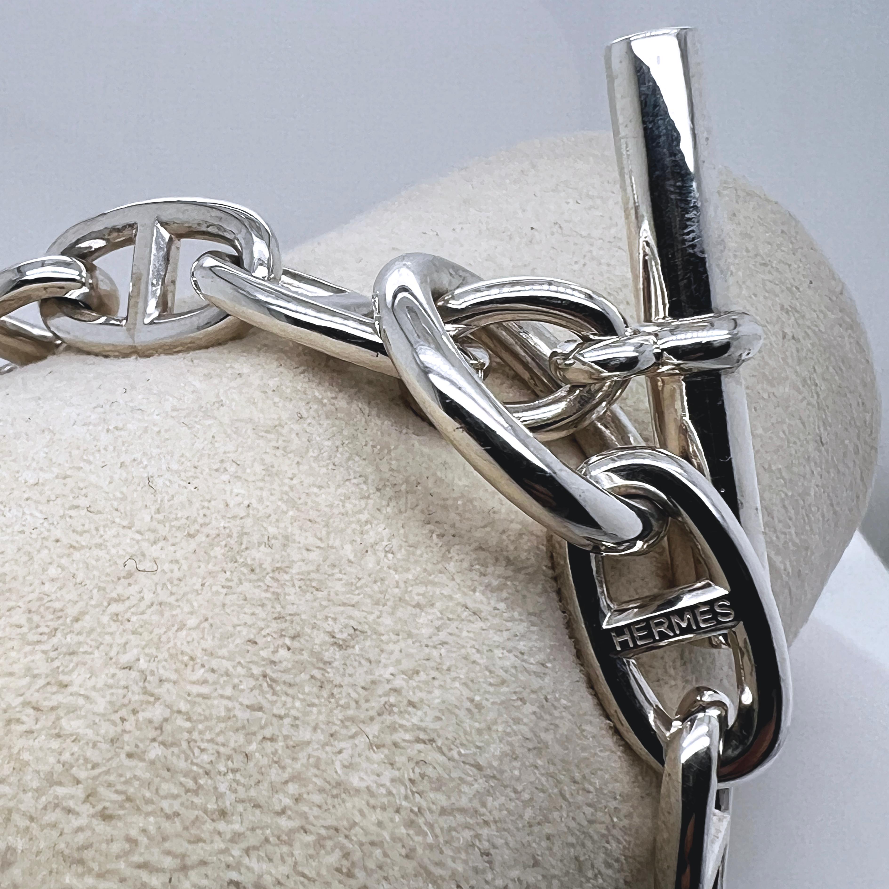 Contemporary Hermès Chaine D'ancre Sterling Silver Female Bracelet, circa 1995