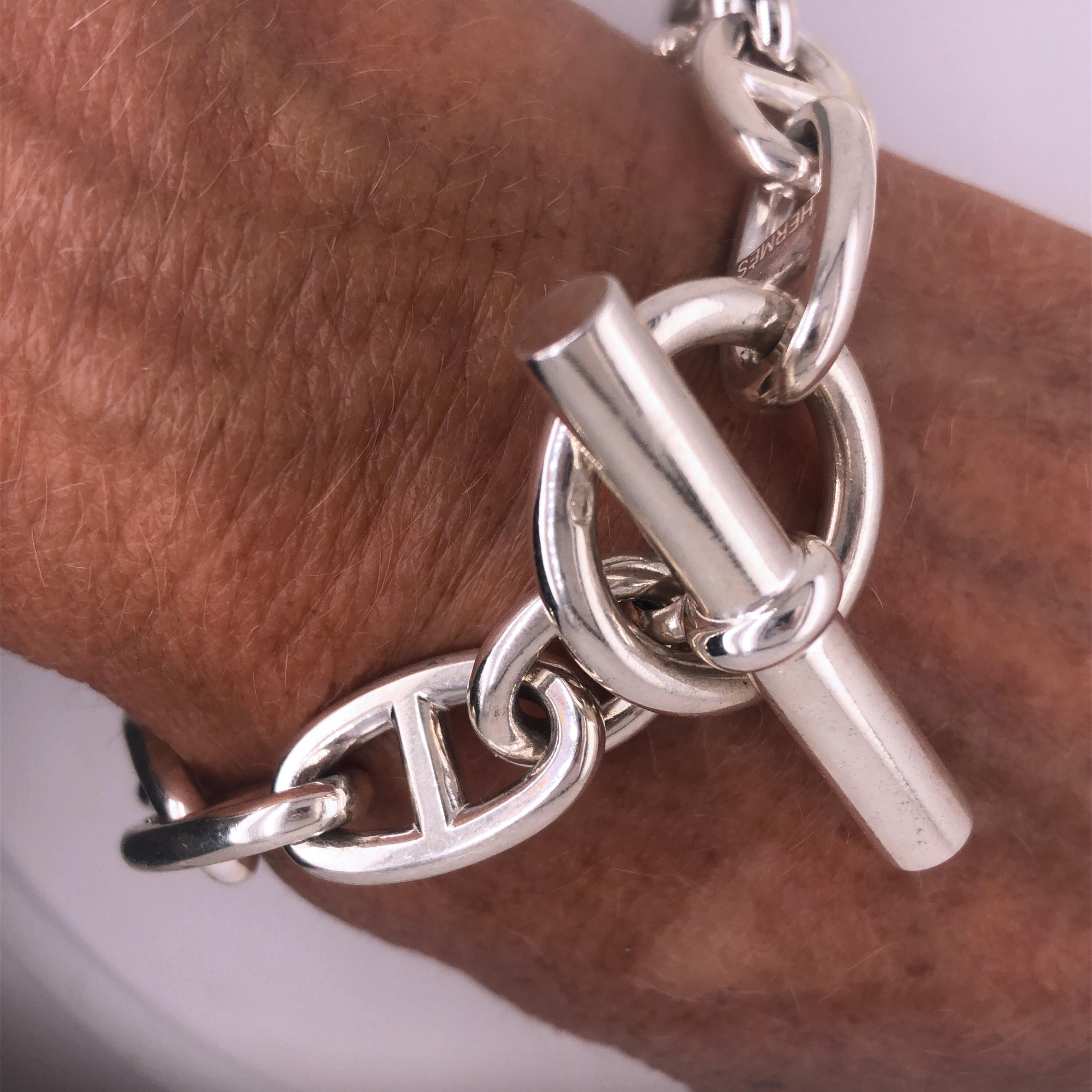 Hermès Chaine D'ancre Sterling Silver Female Bracelet, circa 1995 4
