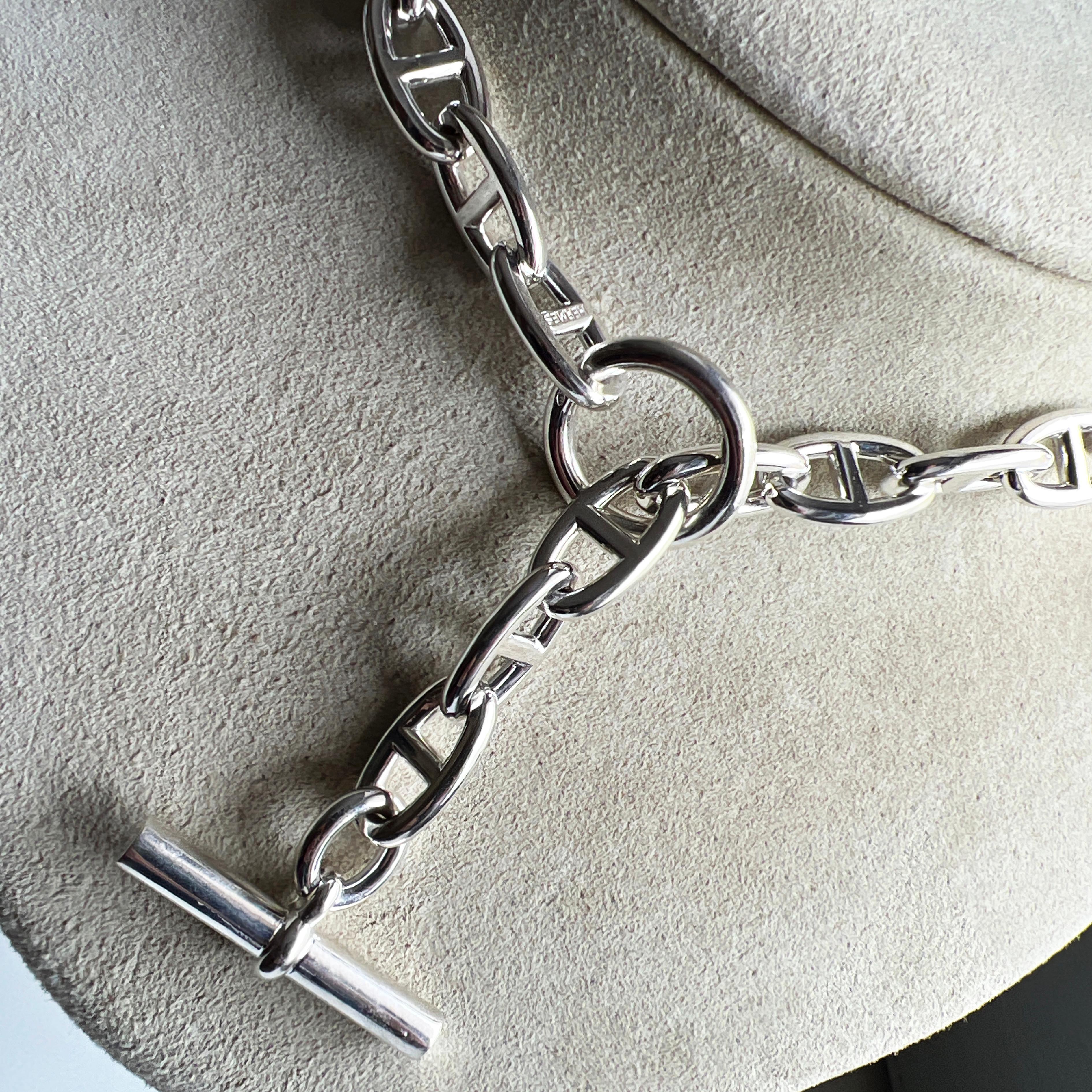 Hermès Chaine D'ancre Sterling Silver Necklace, circa 1995 For Sale 5