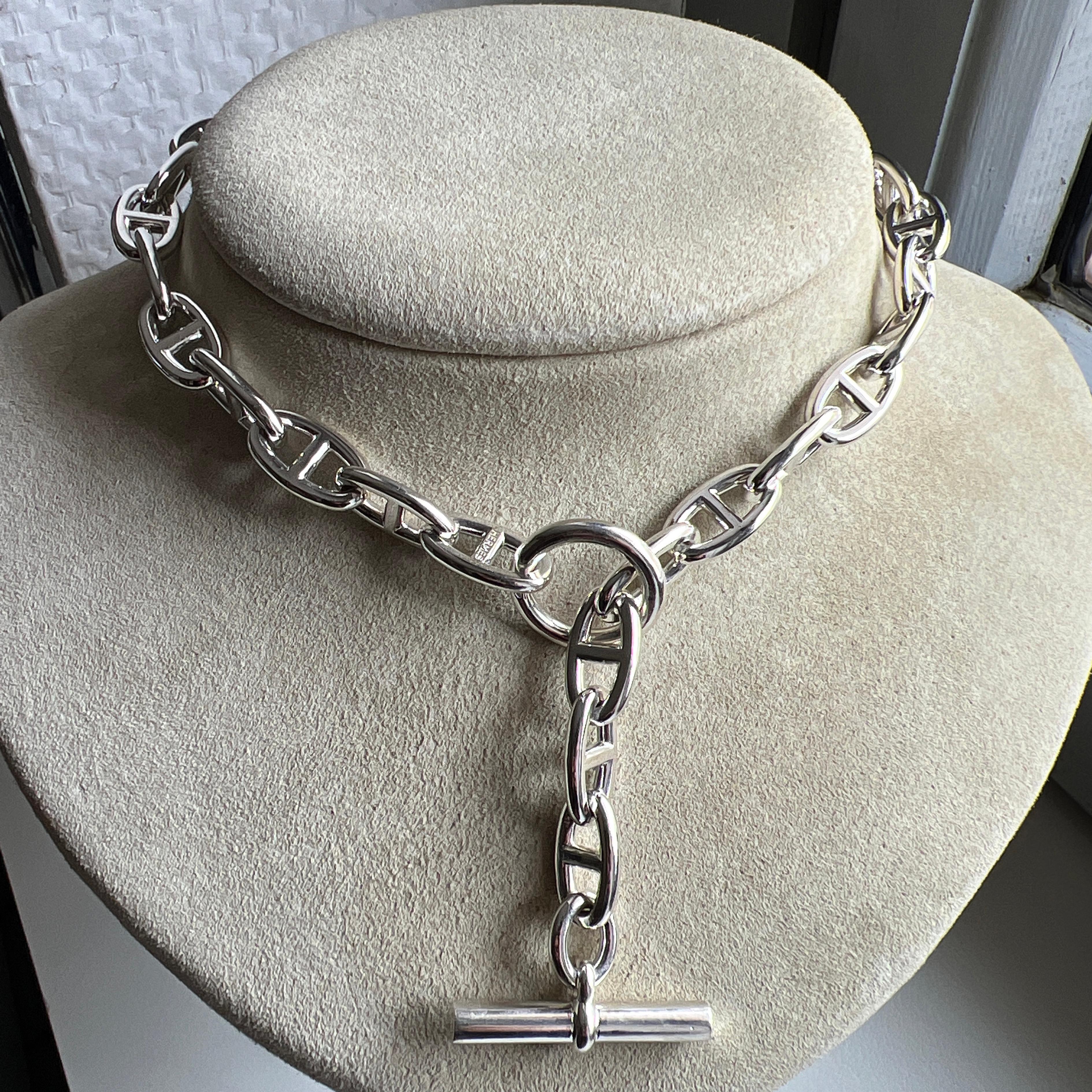 Hermès Chaine D'ancre Sterling Silver Necklace, circa 1995 For Sale 6