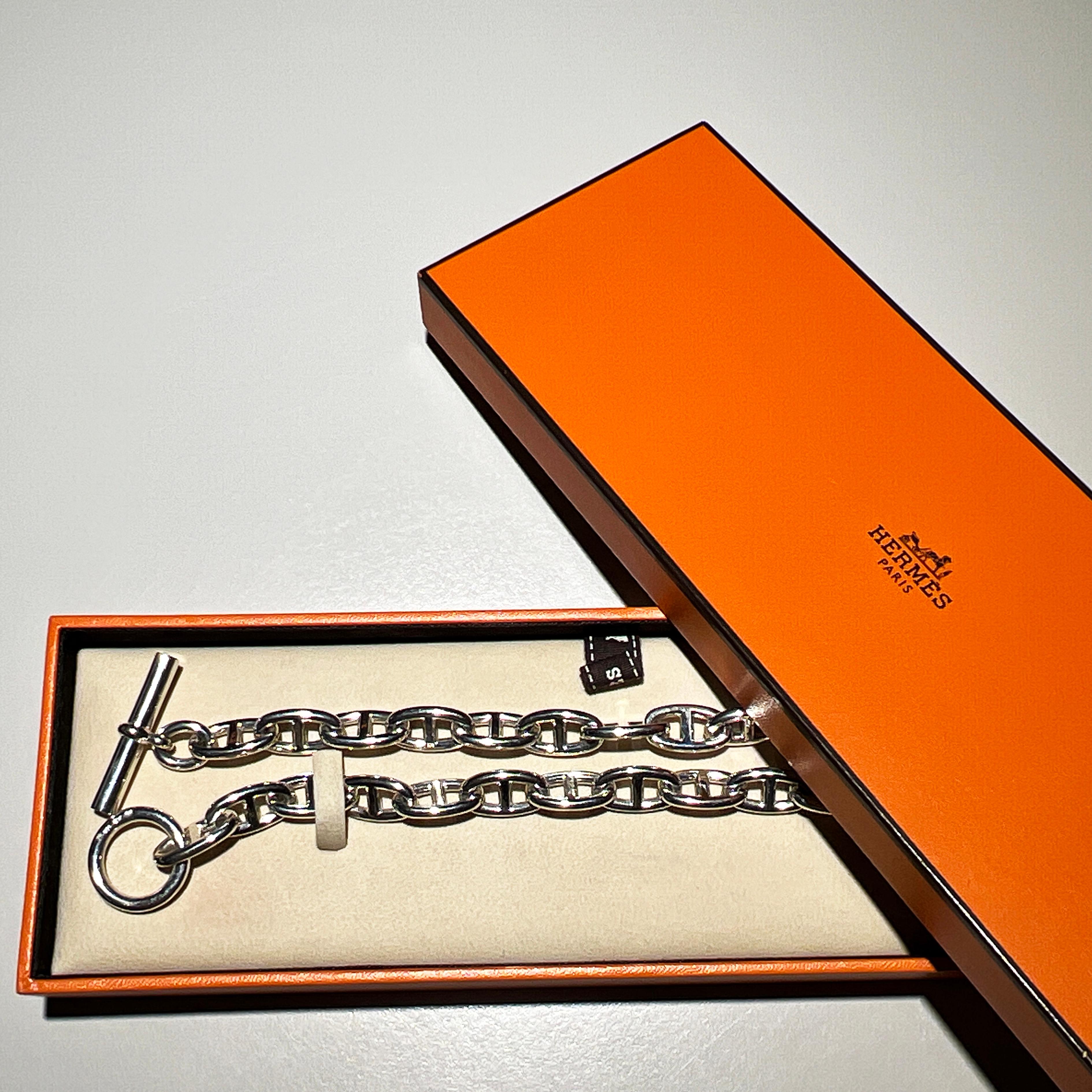Hermès Chaine D'ancre Sterling Silver Necklace, circa 1995 4