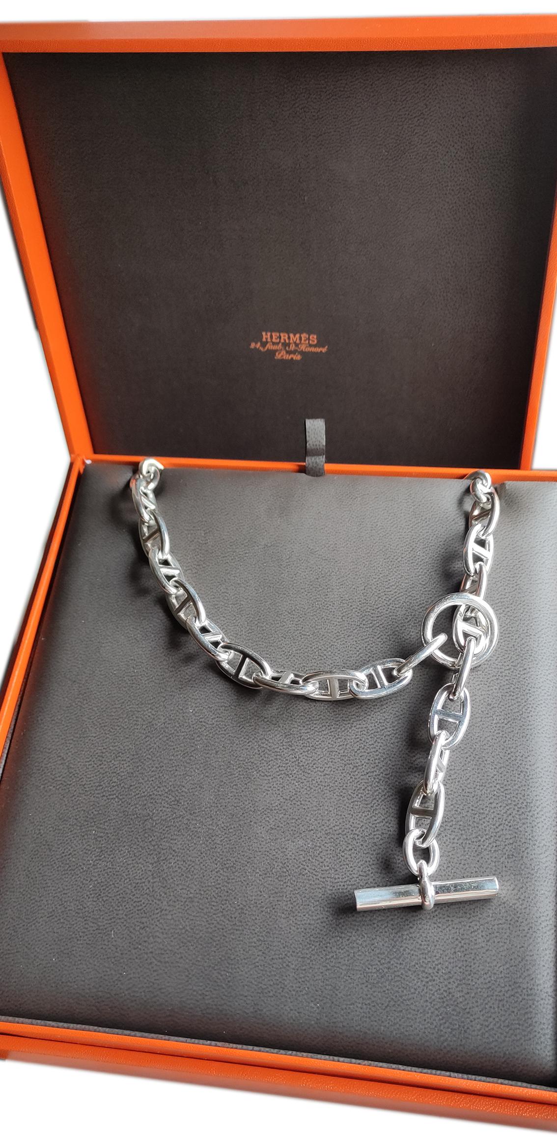 Hermès Chaine D'ancre Sterling Silver Necklace, circa 1995 7