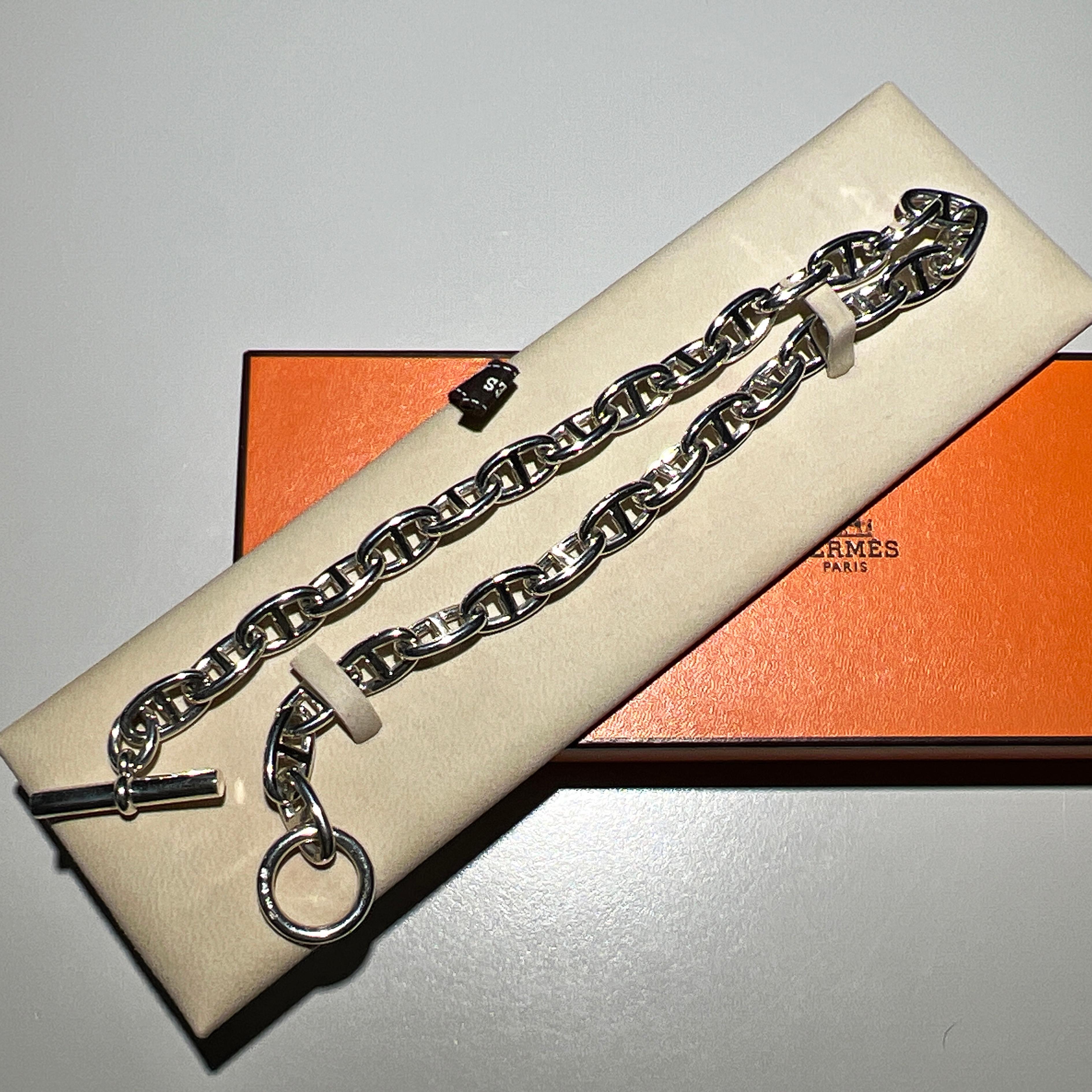 Hermès Chaine D'ancre Sterling Silver Necklace, circa 1995 For Sale 8