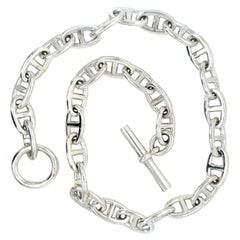 Hermès Chaine D'ancre Sterling Silber Halskette, um 1995
