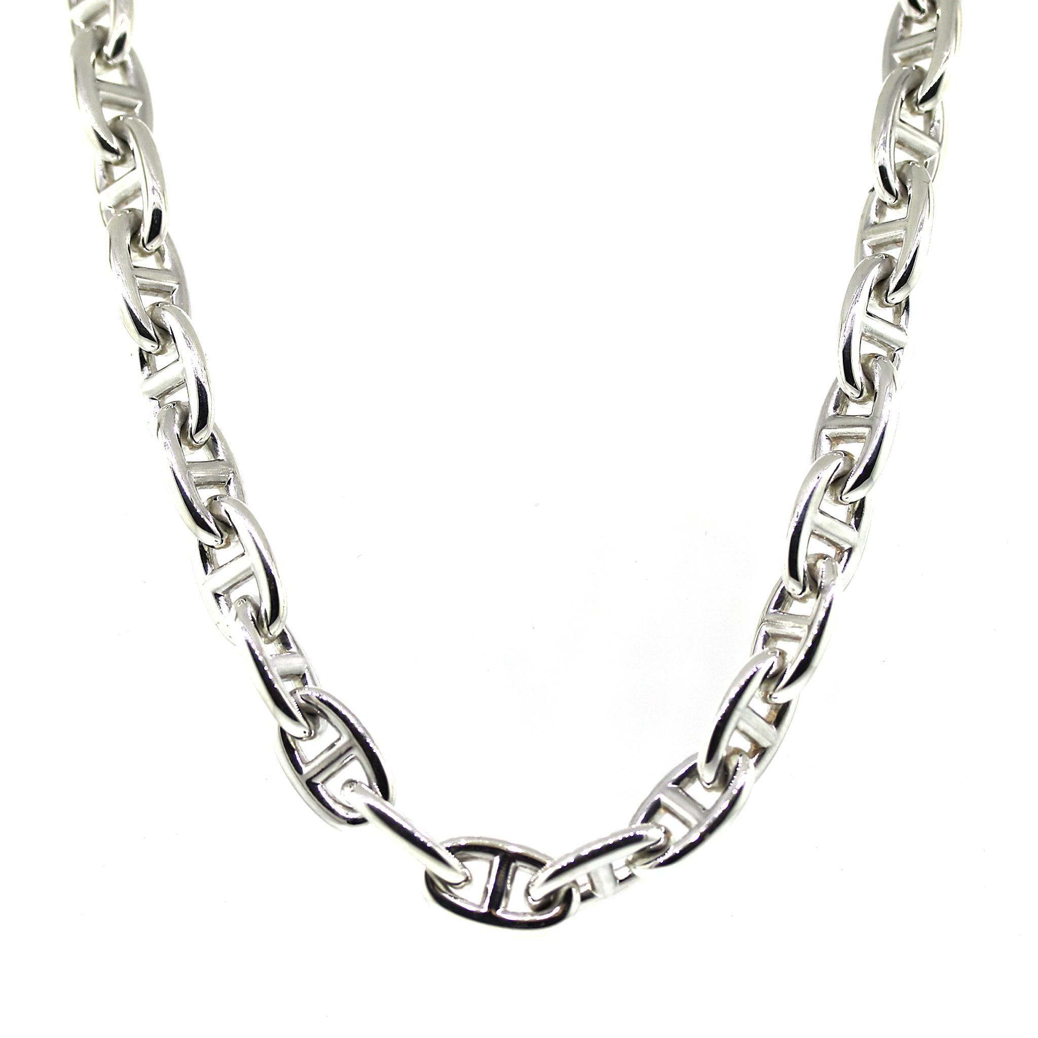 Hermes Chaine D'Ancre Sterling Silver Necklace 4