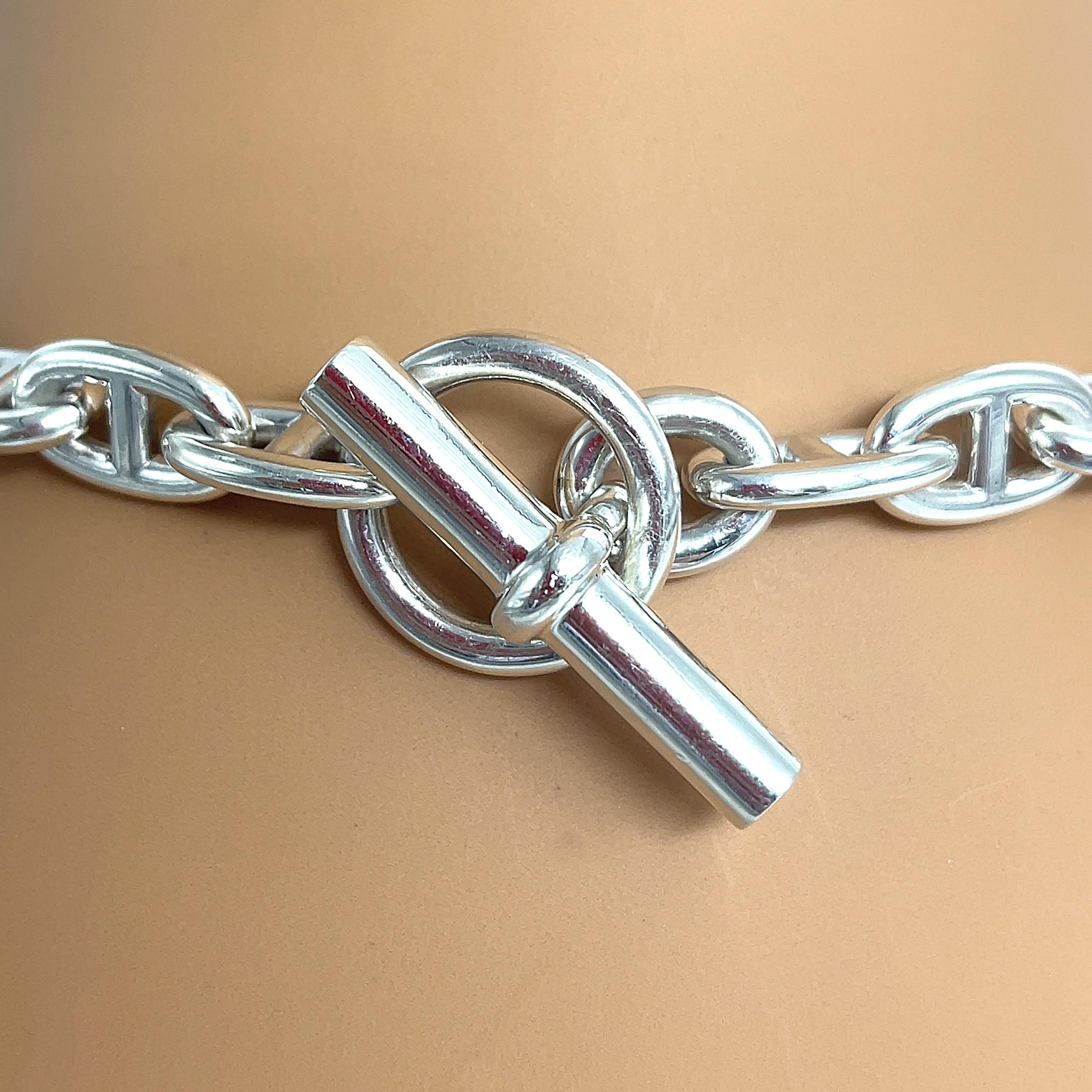 Hermes Chaine D'Ancre Sterling Silver Necklace 5