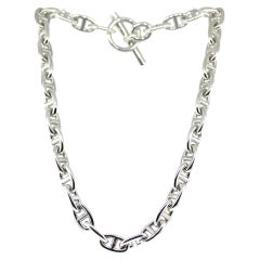 Hermes Chaine D'Ancre Collier en argent sterling