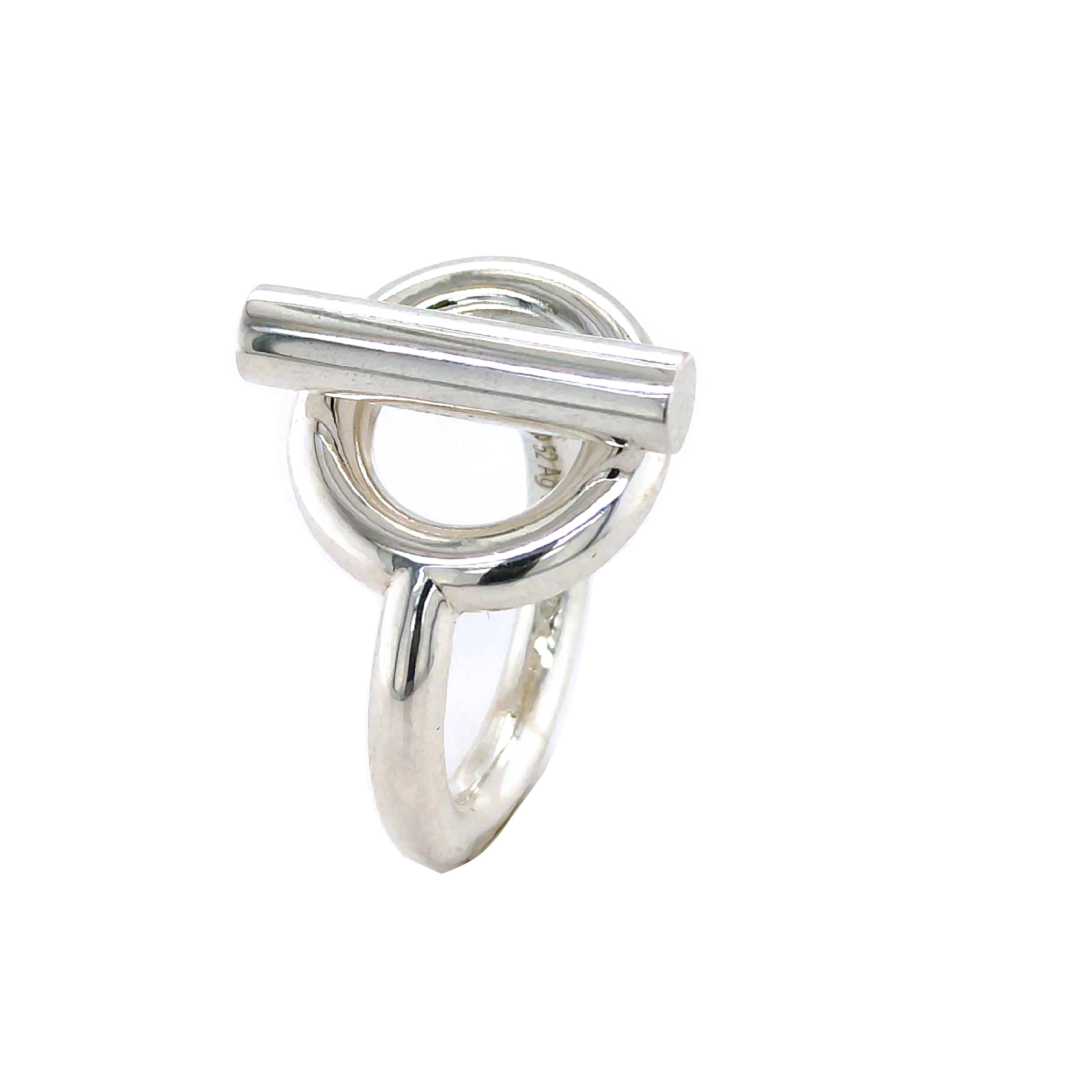 Chic yet Timeless, absolutely Iconic Hermès Sterling Silver Chaine d'Ancre Ring, French Size 54, US Size 6,75 , circa 1995.
The story of this piece began more than 80 years ago, in 1938, when Robert Dumas, a member of the Hermès family, decided to