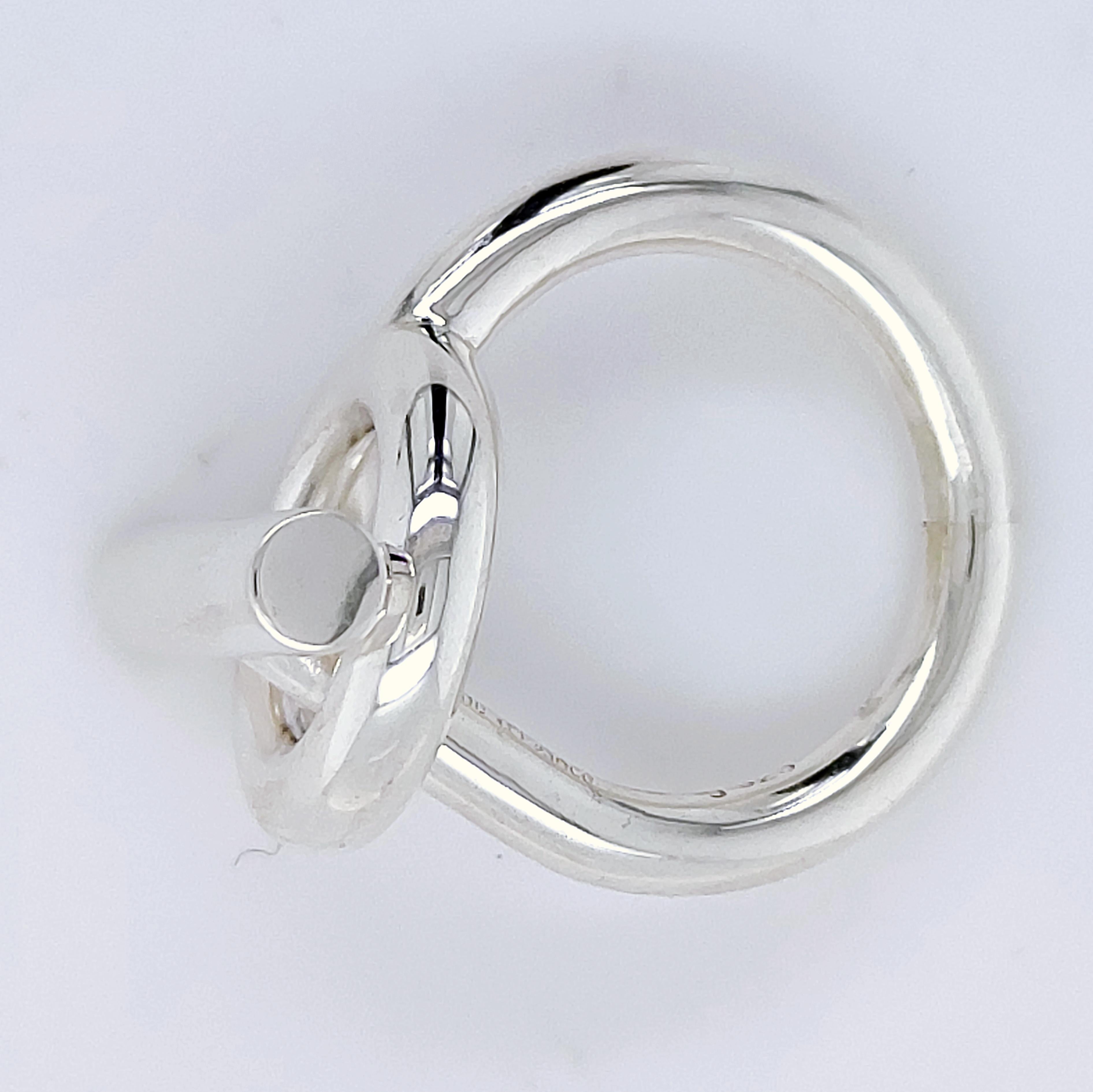 Hermès Chaine D'ancre Sterling Silver Ring, circa 1995 In Excellent Condition In Valenza, IT