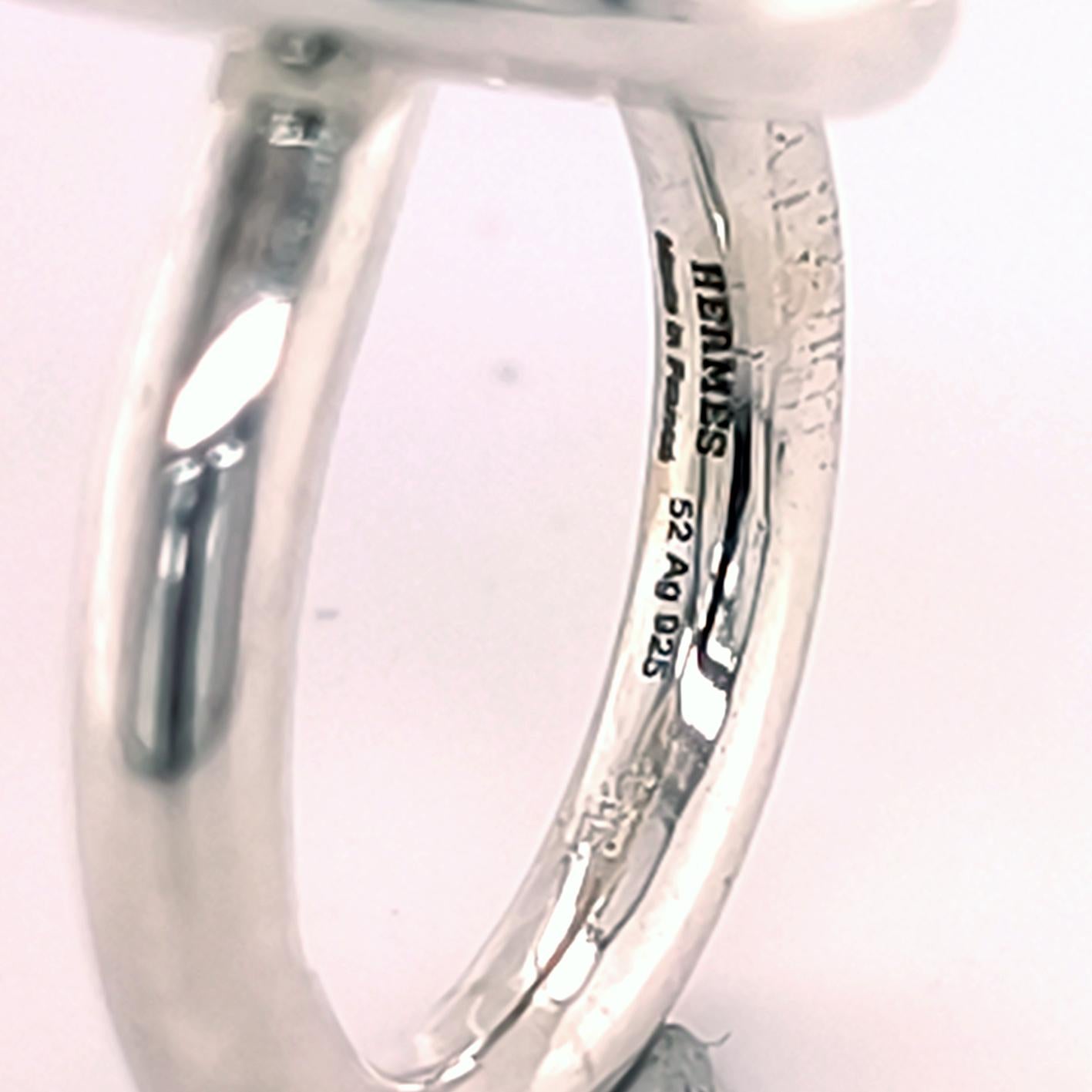 Anello Hermès Chaine D'ancre in argento, circa 1995 in vendita 1