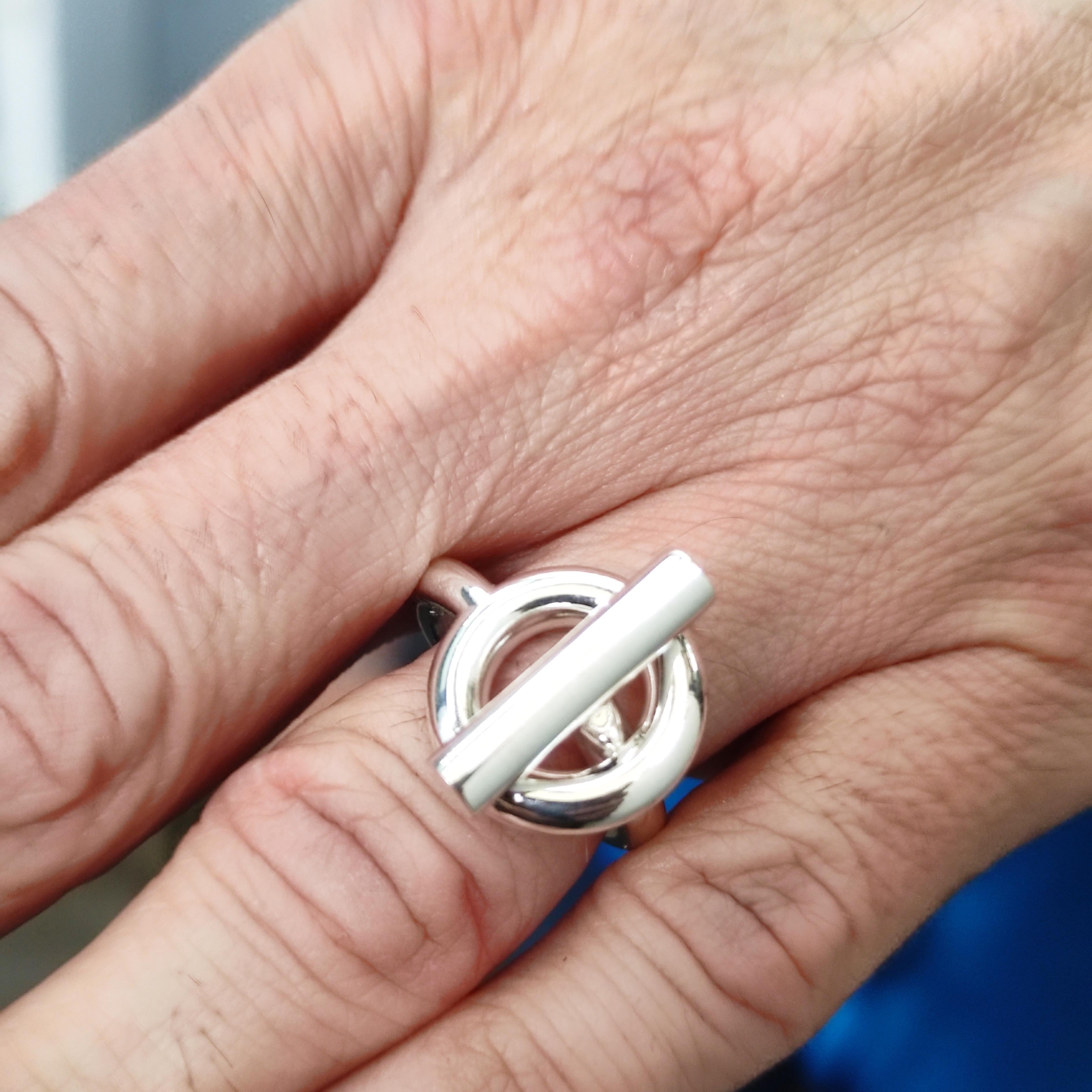 Hermès Chaine D'ancre Sterling Silver Ring, circa 1995 4