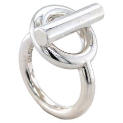 Anillo Hermès Chaine D'ancre de plata de ley, circa 1995