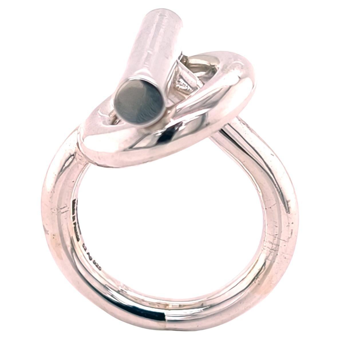Anello Hermès Chaine D'ancre in argento, circa 1995 in vendita