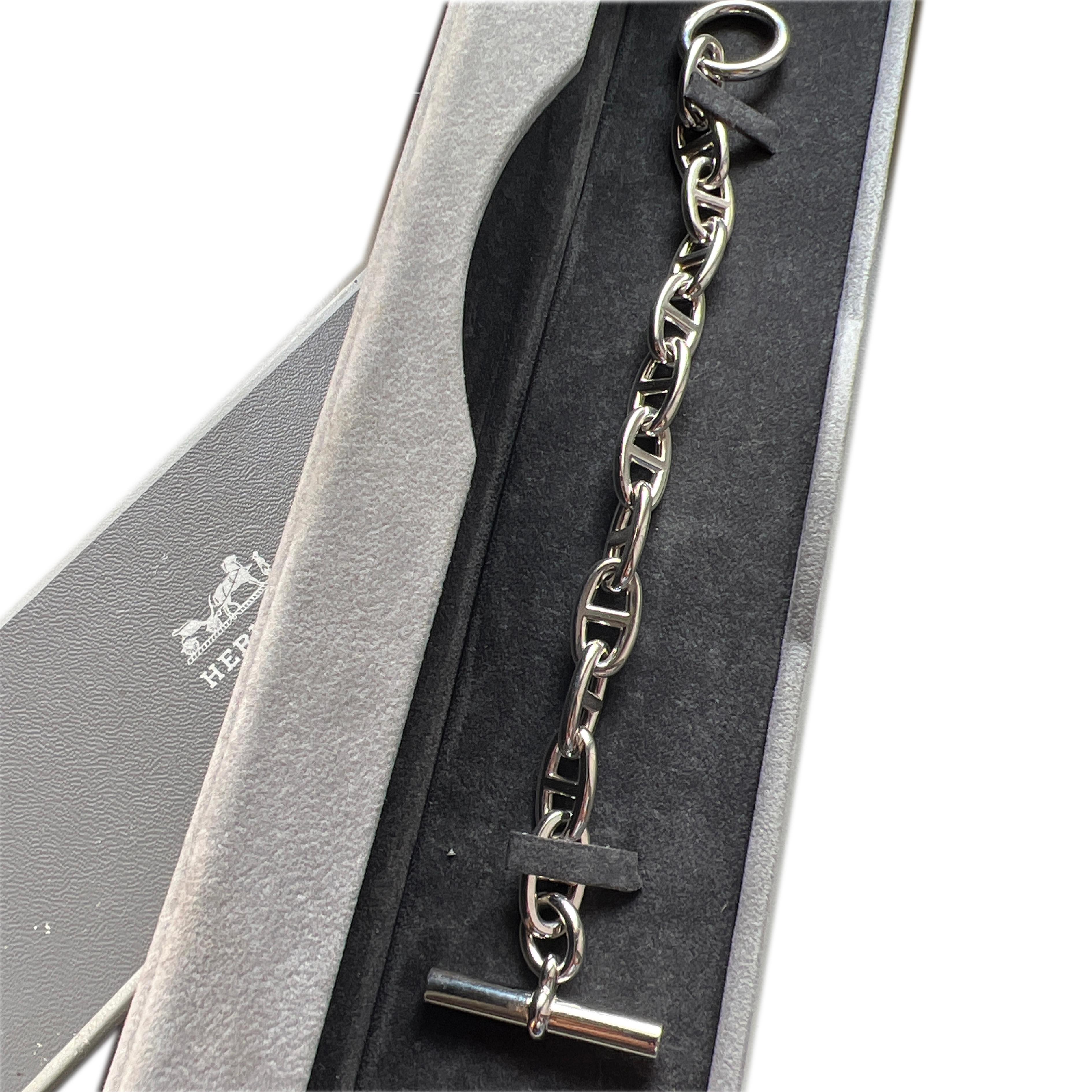 Hermès Chaine D'ancre Sterling Silver Unisex Bracelet, circa 1995 3