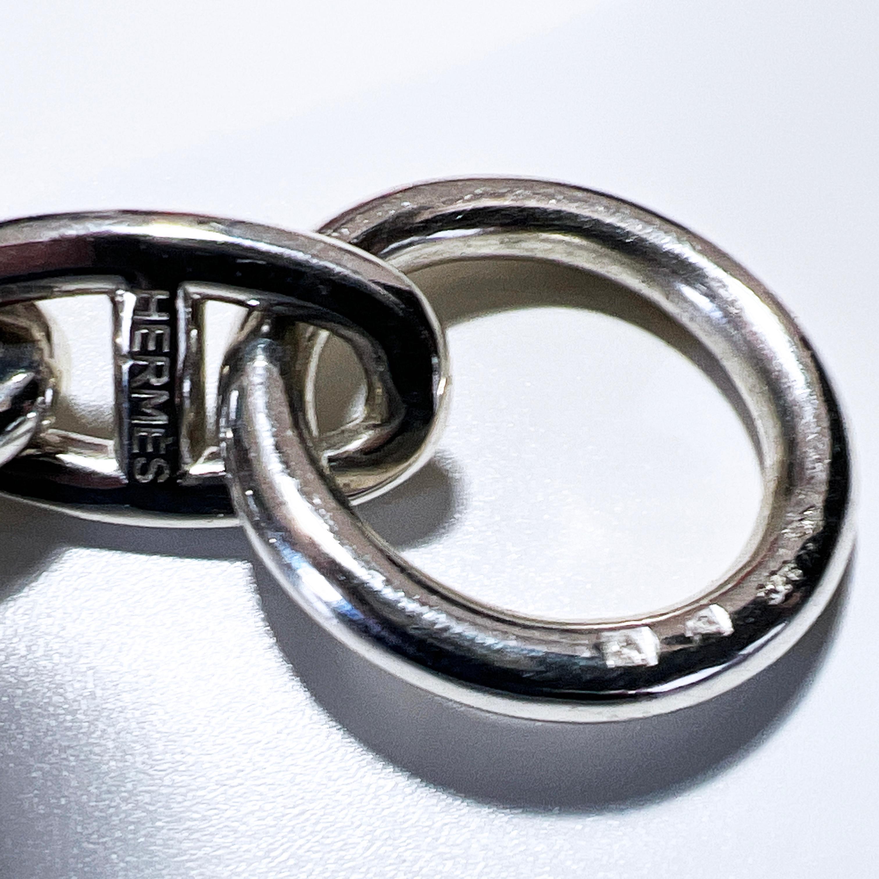 Hermès Chaine D'ancre Sterling Silver Unisex Bracelet, circa 1995 6