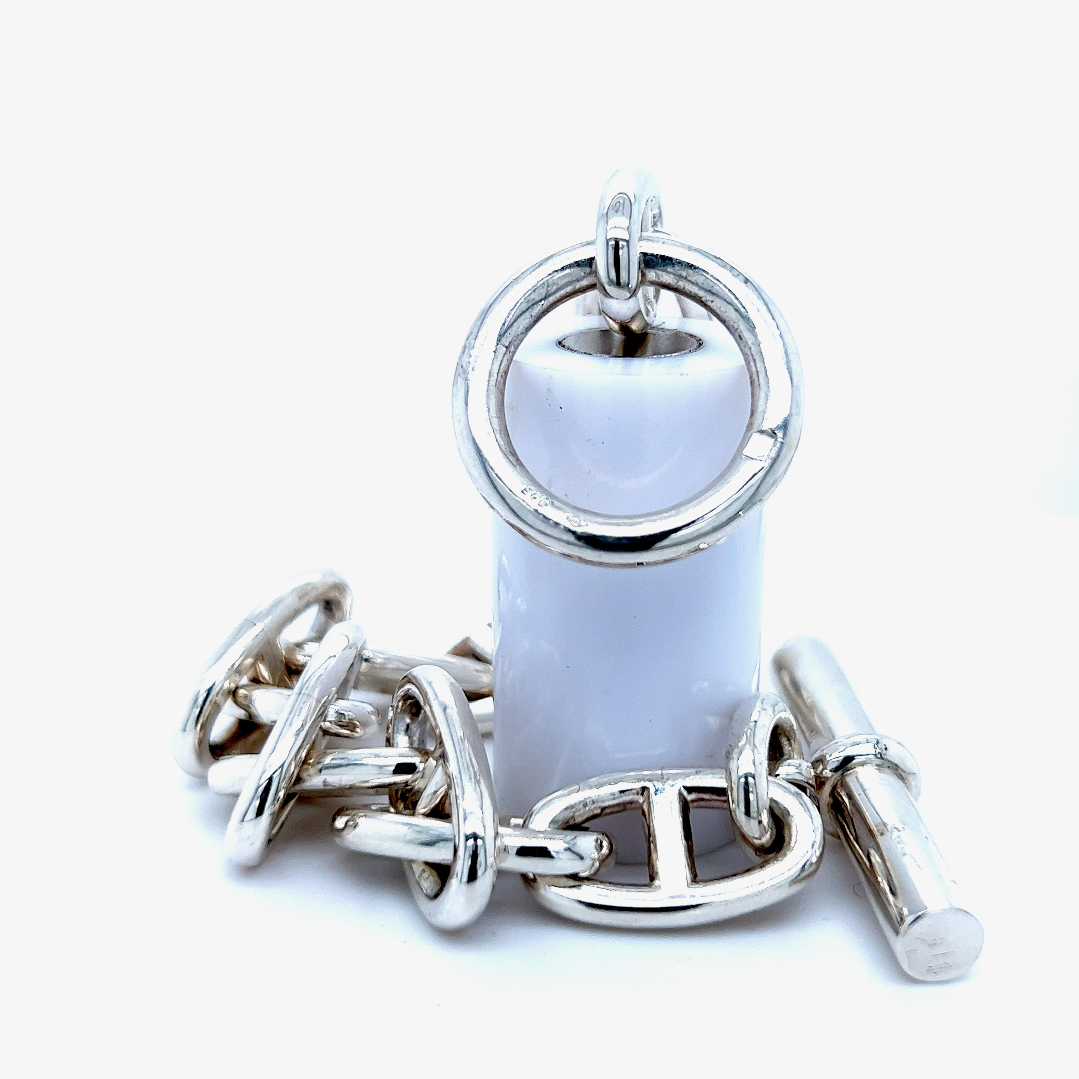 Chic yet Timeless, absolutely Iconic Hermès Sterling Silver Chaine d'Ancre Bracelet, circa 1995.
The story of this piece began more than 80 years ago, in 1938, when Robert Dumas, a member of the Hermès family, decided to take inspiration from a ship